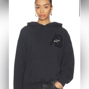 Annie Bing - Jaci Hoodie Letterman in Vintage Black